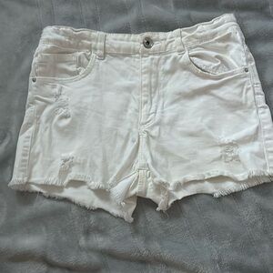 Zara Girls White Denim Shorts